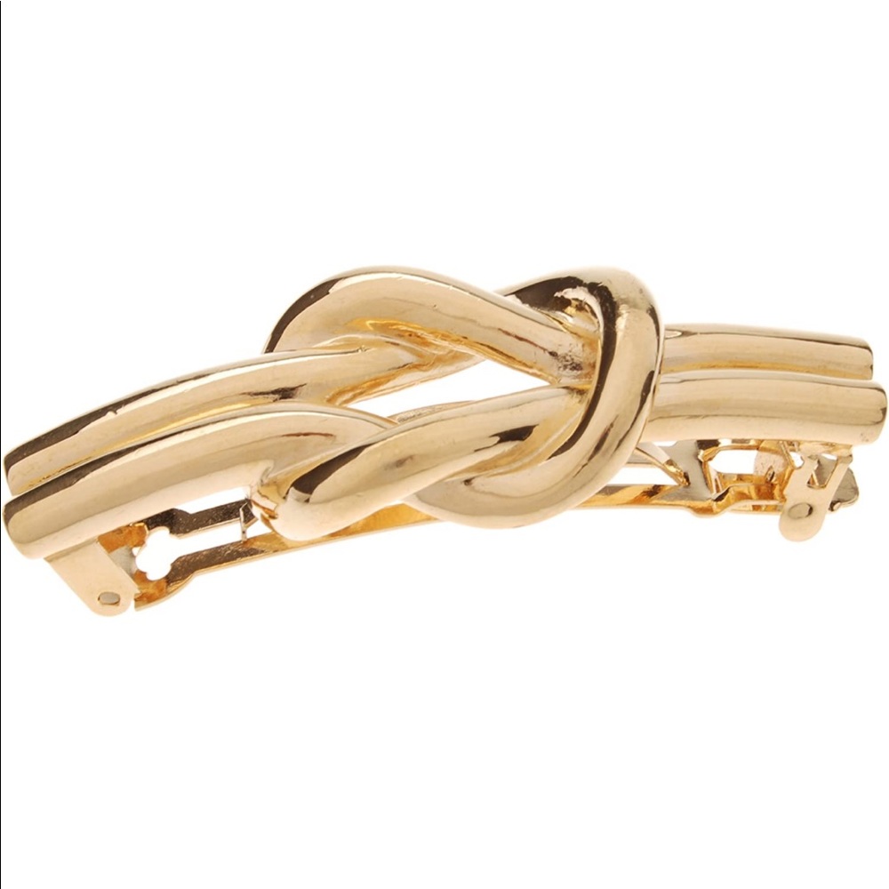 NWOT L. Erickson Nautical Knot Metal Barrette - Gold